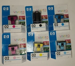 HP 02 Tintenpatrone Vivera Photosmart Drucker verschiedene Farben EXP 2006 - Bild 1 von 8