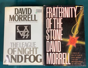 The League of Night and Fog & The Fraternity of Stone David Morrell 1st editions - Picture 1 of 12