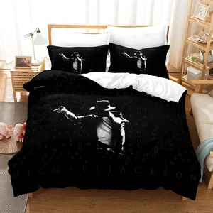 Michael Jackson 3 Piece Bedding Sets Quilt Covers - Foto 1 di 4