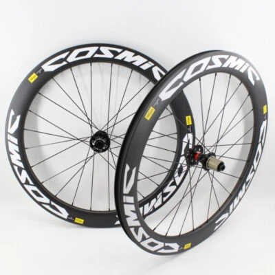 700C Carbon Road Bike Disc Brake Wheelset Clincher Tubeless Rims 38/50/60/88mm - Image 1 of 4
