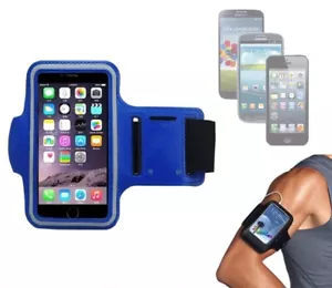 FASCIA DA BRACCIO PORTA CELLULARE CUSTODIA SPORTIVA PER SMARTPHONE COLORE BLU - Foto 1 di 1