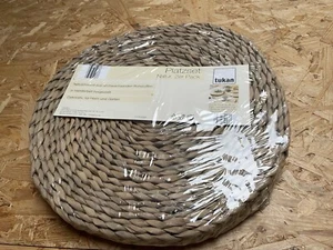 Tukan Untersetzer Platzsets Tischset 2 Stück Natur Geflochten 38 cm NEU - Bild 1 von 3