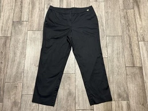 St John Sporthose Damen 14 schwarz gerades Bein zum Überziehen Freizeit Karriere hergestellt in den USA - Bild 1 von 5
