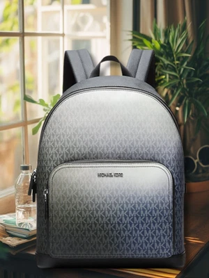 Michael Kors Cooper Hombres Mochila de Hombro Viaje Bolso para Laptop Negro Multi Cartera Foto 1 de 4