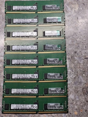 8-SK HYNIX 16GB PC4-2666V Server / ECC Memory - HMA82GR7AFR4N - DDR4 LOT OF 8 ! - Image 1 of 4