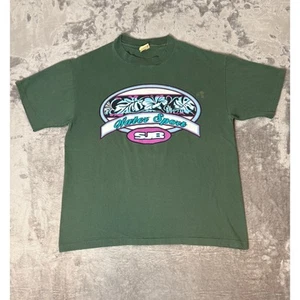 Vintage St. John’s Bay Water Sports T-Shirt L Green Floral Graphic 90s - Picture 1 of 8