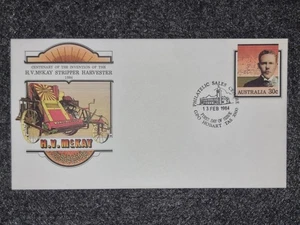 Australian Stamps First Day Cover 13 Feb 1984 H.V. McKay Harvester Centenary - Picture 1 of 2