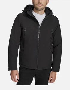 Calvin Klein Infinite Stretch Hooded Jacket, CM105270 Small Black NWT 70%OFF - Picture 1 of 12