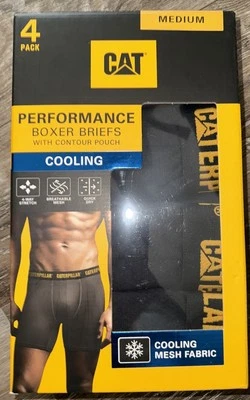 Caterpillar ~ 4 pares de calzoncillos boxer para hombre ropa interior mezcla de poliéster elásticos ~ M Foto 1 de 3