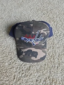 RARE Authentic NHL Adidas Washington Capitals Snapback Hat Camo Navy Blue Cotton - Bild 1 von 11
