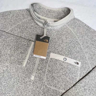 Suéter The North Face Para Hombres 2XL Gris Jaspeado Cuarto Cremallera Polar Tejido Pullover Foto 1 de 4