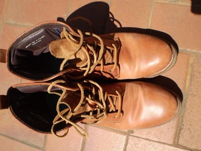 Botas de couro vintage Cole Haan macio bronzeado servem para homens tamanho 9.0-9.5/mulheres 11.0? - Imagem 1 de 4