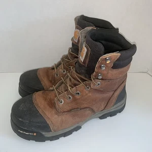 Carhartt Stivali da Lavoro Uomo 9.5 Composito Punta Acciaio Impermeabile CME8355 Marrone - Foto 1 di 7