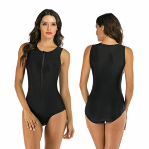 Women UV Protection One-Piece Rash Guard Swimsuit Surfing Swimwear Bathing Suit - Picture 1 of 7