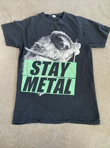 Miss Mayl Stay Metal Sloth black T-shirt men’s Sz M - Picture 1 of 8
