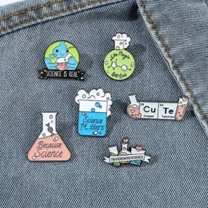 Science Enamel Pin Chemistry Teacher Backpack Cute Pins Birthday Gifts - Picture 1 of 10