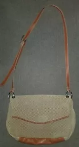 Cuero Genuino Marrón Plegable Correa Ajustable Cartera Imán Cierre Ojales - Imagen 1 de 9