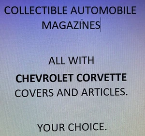 Corvette cover and article in Collectible Automobile Magazines. Your choice. - Imagen 1 de 6