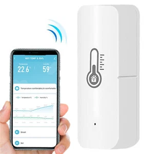 Tuya WiFi Temperature Humidity Sensor Smart Home Indoor Hygrometer Thermomete WB - Picture 1 of 12