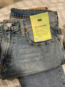 New Levi's Men's 512 Blue Slim Taper Stretch Jeans Size 32x32 - Picture 1 of 3