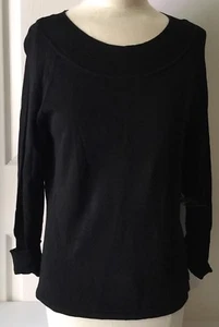 Maglione Jones New York leggero elasticizzato nero nuovo con etichette taglia media - Foto 1 di 10