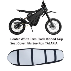 URLWALL Center White Trim Black Ribbed Grip Seat Cover Fits Sur-Ron TALARIA - Picture 1 of 4