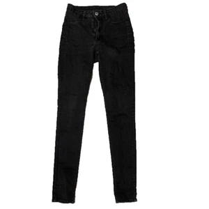 Divided by H&M Damen schwarz solide Stretch Mid Rise Skinny Denim Jeans Größe 6 - Bild 1 von 5