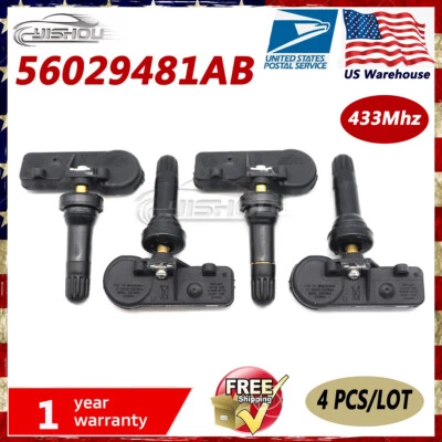 Sensor de presión de neumáticos 433 MHz 56029481AB TPMS para Dodge Ram 1500 Jeep Commander Foto 1 de 4