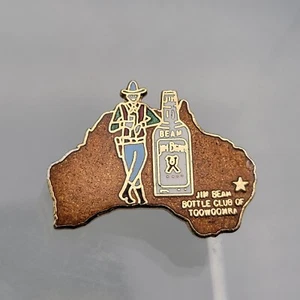 Jim Beam Bottle Club Pin Toowoomba Australia Button Hat Lapel Vest JBBC Liquor - Picture 1 of 5