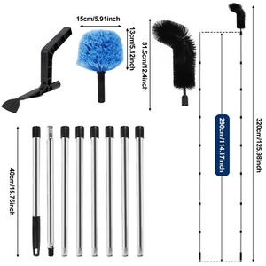 Gutter Cleaner Gutter Cleaning Tool With Flexible Bristle Telescopic DW - Picture 1 of 12