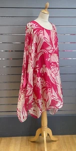New Ladies Italian Silk Tunic Fully Lined Batwing Lagenlook 14-22 Lined - Picture 1 of 6