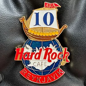 REYKJAVIK ICELAND🎸Hard Rock CAFE®HR PIN☑️ARA 1997 10th Anniversary SHIP Globe🎗 - Picture 1 of 4