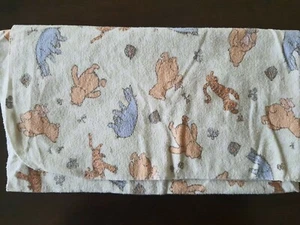 Vintage Disney Classic Winnie the POOH green Flannel Receiving baby Blanket 30" - Picture 1 of 5