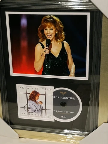 Reba McEntire  Signed Autographed My Chains are Gonel CD  JSA Framed Cover