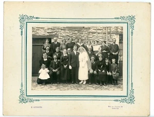 Vintage silver print PHOTO, J. Aubrée Rennes, Mariage les mariés et la famille - Picture 1 of 2