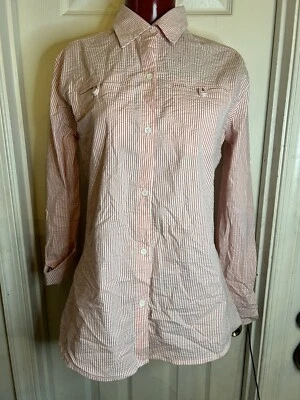 Camisa West Marine Rosa y Blanco Ocean Breeze Seersucker Talla Grande L RAYAS Foto 1 de 4