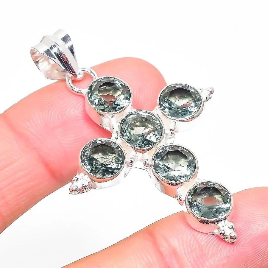 Alexandrite Gemstone Handmade 925 Sterling Silver Jewelry Pendant Size 2.10" - Image 1 of 1