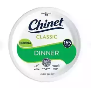 Chinet Classic Dinner Paper Plates, 10.375", ( 165 ct.) FREE SHIPPING - Picture 1 of 8