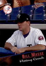 2001 Tampa Yankees Multi-Ad 2 Bill Masse Hitting Coach Delray Beach Florida Card