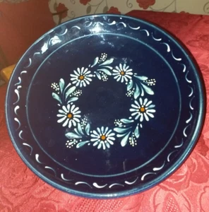 Vintage Hand Made ~ Henri Siegfried Alsace Poterie Daisies Wall Charger ~ 30cm - Picture 1 of 5