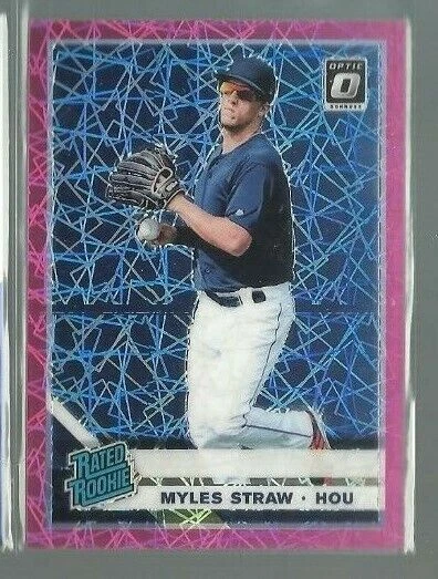 2019 Donruss Optic Pink Velocity #59 Myles Straw RR 122/199 (ref 80308) - Image 1 of 1