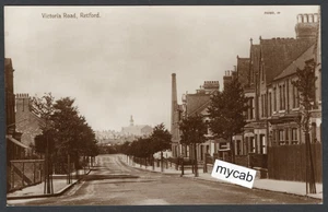 Postcard Retford nr Worksop Nottinghamshire houses Victoria Road early RP - Picture 1 of 2