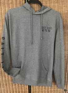 Salt Life Herren Logo grau leichter großer Hoodie Sweatshirt Freizeit - Bild 1 von 4