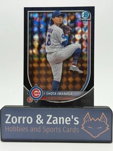 Shota Imanaga 2025 Topps Chrome Black Geometric 10/10 #19 Buchstütze! Jungtiere - Bild 1 von 4