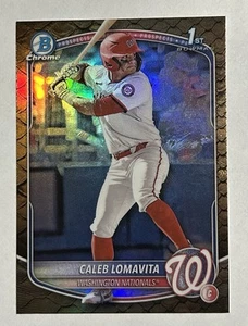 Caleb Lomavita 2025 Bowman Chrome Prospects Reptilian Refractor Washington - Picture 1 of 1