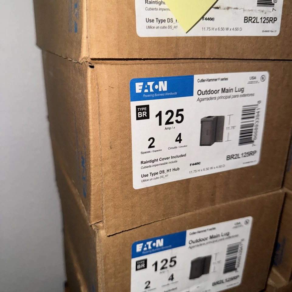 Centro de carga Eaton BR2L125RP serie BR 100A 1 fase 120/240 VCA Foto 1 de 1