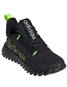 Adidas Kaptir 3.0 Kinder # 6 Laufschuhe Sneaker IF1662 Schwarz Neon Grün Neu - Bild 1 von 8