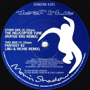Deep Blue –Helicopter Remix 1 - 10" Vinyl Moving Shadow Jungle Drum&Bass 1994 G+ - Picture 1 of 5
