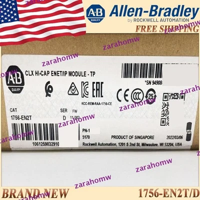 1PC 1756-EN2T/D New Sealed AB CLX ENet/IP 100M US Stock Free Ship&Tax Sameday - Image 1 of 4