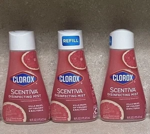 3 Clorox Scentia Disinfecting Mist Grapefruit & Orange Blossom Refill 16oz - Picture 1 of 1